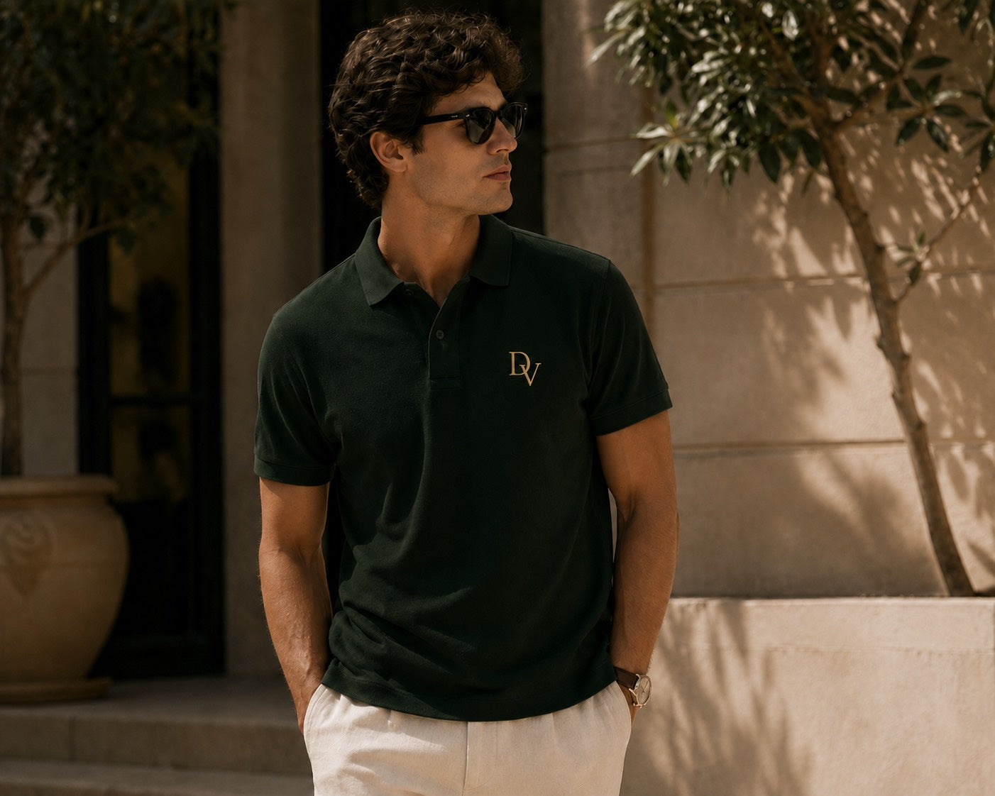 Danvari Essential Polo — Timeless Green